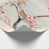 Mirrored Cherry Blossom Bird Bee Moth Decoupage Ti Cadeaupapier (Hoek)