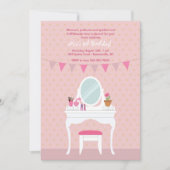 Mirrored Chest Spa Party Invitation Kaart (Voorkant)