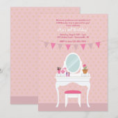 Mirrored Chest Spa Party Invitation Kaart (Voorkant / Achterkant)