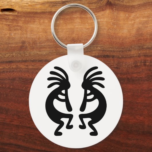 Mirrored Kokopelli Sleutelhanger (Voorkant)