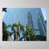Mirrored Petronas Towers Poster (Voorkant)