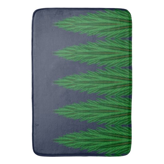 Mirrored Pines Midnight Bath Mat (Voorkant Verticaal)