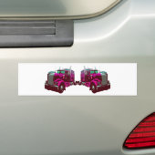 Mirrored Pink Semi Truck Bumpersticker (Op auto)