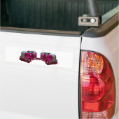Mirrored Pink Semi Truck Bumpersticker (Op Truck)