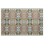 Mirrored Red Foxes en Hearts Pattern Stof (Fat Quarter)