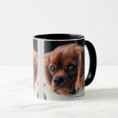 Mirrored Ruby Cavalier King Charles Spaniel Dog Mok (Voorkant rechts)