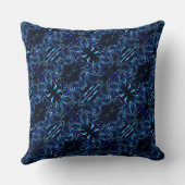 Mirroring van gevormde bloem en vlinder in donkerb kussen (Achterkant)