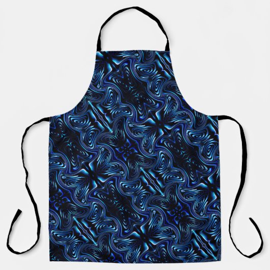 Mirroring van gevormde bloem en vlinder in donkerb schort (Voorkant)