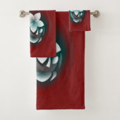 Mirroring witte bloem bad handdoek (Insitu)