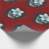 Mirroring witte bloem cadeaupapier (Hoek)