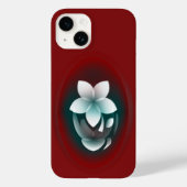 Mirroring witte bloem Case-Mate iPhone case (Achterkant)
