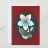 Mirroring witte bloem feestdagenkaart (Voorkant)