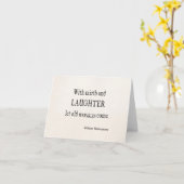 Mirth and Laughter Old Wrinkles Shakespeare Quote Kaart (Gele Bloem)