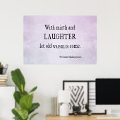 Mirth and Laughter Old Wrinkles Shakespeare Quote Poster (Thuiskantoor)