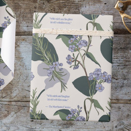 "Mirthful Blossoms" Rosemary & Forget-Me-Not Cadeaupapier