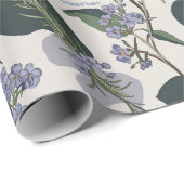 "Mirthful Blossoms" Rosemary & Forget-Me-Not Cadeaupapier (Rol Hoek)
