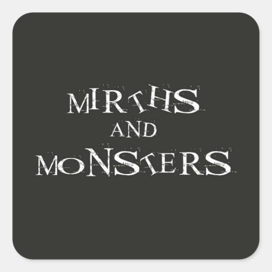 Mirths en monsters sticker-logo vierkante sticker (Voorkant)