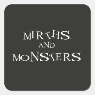 Mirths en monsters sticker-logo vierkante sticker