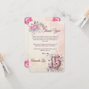 Mis 15 Dank u Opmerking