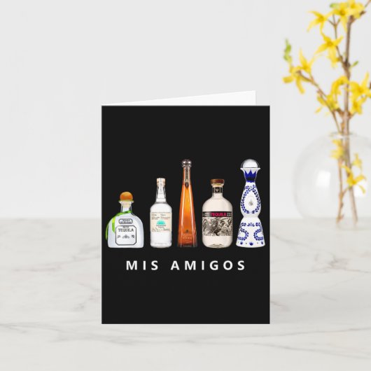 Mis Amigos Tequila Grappig Cinco De Mayo Mexicaans Kaart (Gele Bloem)