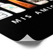 Mis Amigos Tequila Grappig Cinco De Mayo Mexicaans Poster (Hoek)