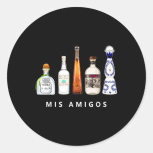 Mis Amigos Tequila Grappig Cinco De Mayo Mexicaans Ronde Sticker