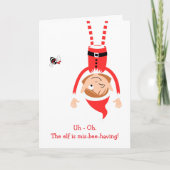 Mis-Bee-Having Elf Holiday Card Kaart (Voorkant)