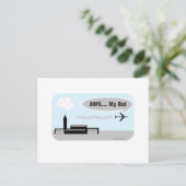 Mis de luchthaven niet briefkaart (Staand voorkant)