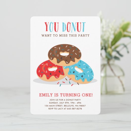 Mis deze leuke verjaardagsfeestuitnodiging niet kaart (Staand voorkant)