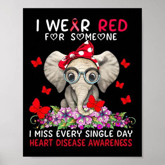 Mis elke dag hartziekte bewustzijn poster (Voorkant)