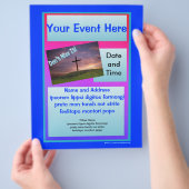 Mis hem niet Flyer - Blauw (Hand)