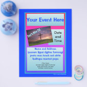 Mis hem niet Flyer - Blauw (Enkel)