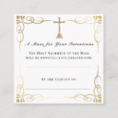 Mis Intentie Kaart - Katholieke Gebedscadeau Vierkante Visitekaartje (Voorkant)