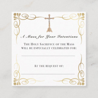 Mis Intentie Kaart - Katholieke Gebedscadeau Vierkante Visitekaartje