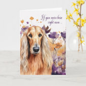 Mis je Afghan Hound Dog Wildflower Meadow Kaart (Gele Bloem)
