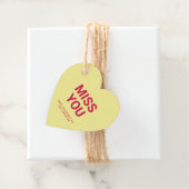 Mis je geel hart leuk schattige Valentijnsdag Bedankjes Labels (In situ)