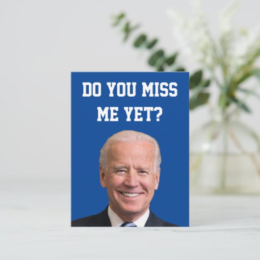 Mis je Joe Biden al? Briefkaart (Staand voorkant)
