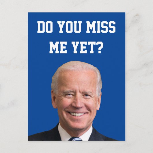 Mis je Joe Biden al? Briefkaart (Voorkant)