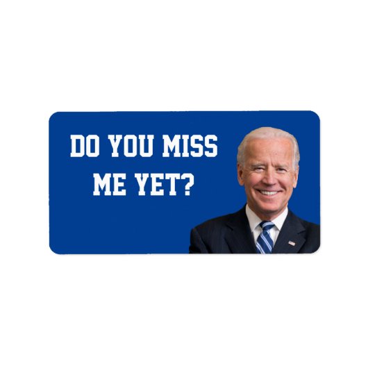 Mis je Joe Biden al? Etiket (Voorkant)