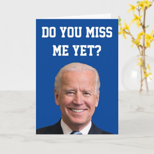Mis je Joe Biden al? Kaart (Gele Bloem)