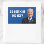 Mis je Joe Biden al? Rechthoekige Sticker (Tas)