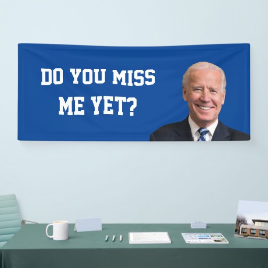 Mis je Joe Biden al? Spandoek (Beurs)