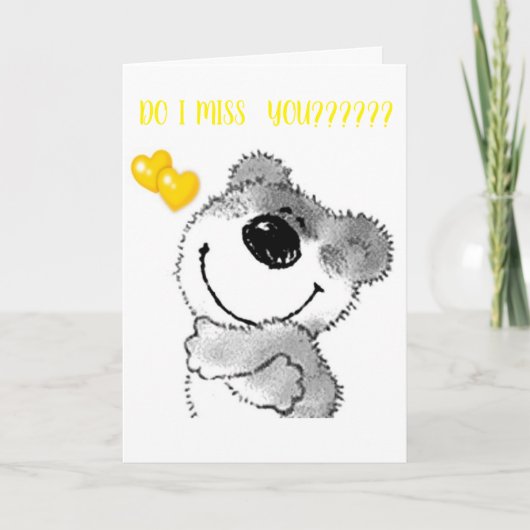 MIS JE ***KNUFFELS EN KUSSEN*** EN IK MIS **JE** KAART (Voorkant)