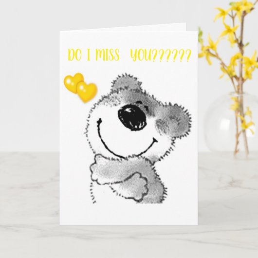 MIS JE ***KNUFFELS EN KUSSEN*** EN IK MIS **JE** KAART (Gele Bloem)