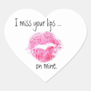 Mis je lippen hart sticker