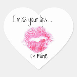 Mis je lippen hart sticker