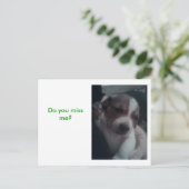 Mis je me? briefkaart (Staand voorkant)