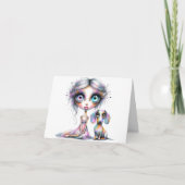 Mis je Pastel Dachshund Kaart (Voorkant)