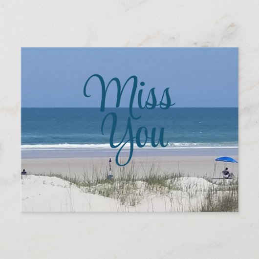 Mis je strand briefkaart (Voorkant)