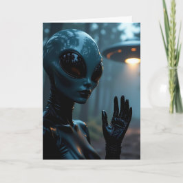 Mis je! Vriendschap| Alien en UFO Kaart